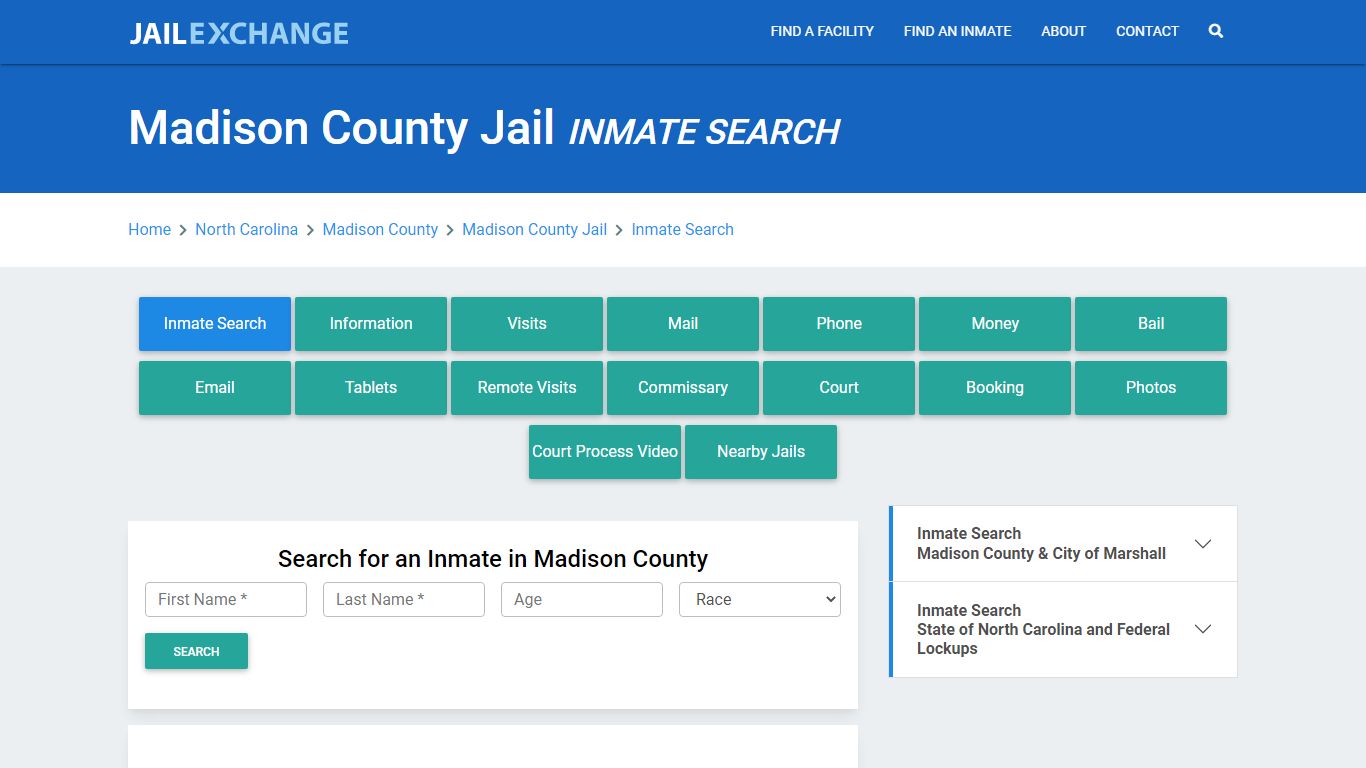 Madison County Jail, NC Inmate Search: Roster & Mugshots